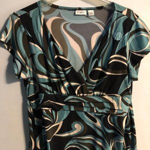 Cato Top.  Cap Sleeves.  Tie Back. Size LG